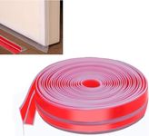 JICOOT T Shaped Clear Silicone Seal Strip, Weather Stripping Door Seal Strip for Door & Windows Gaps, Under Door Draft Stopper Silicone Sealing Tape, Self-Adhesive Weatherstrip (10Ft)