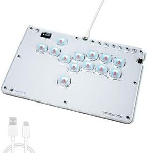 Sehawei Haute42 Arcade Stick 13Keys All-Button Gamerfinger with Turbo Functions & Custom RGB,Arcade Controller Street Fight for PC/Ps3/Ps4/Switch/Steam Game Keyboard-Supports Hot Swap & SOCD