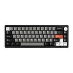 YUNZII AL68 Wireless Mechanical Keyboard 60%,QMK/VIA Aluminum Keyboard,Hot Swappable Custom Keyboard with Knob,Gasket Structure,RGB Backlit Gaming Keyboard (Black, Cocoa Cream V2 Switch)