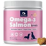 Petpal Salmon Omega 3 Treats for Dogs - with Wild Alaskan Salmon Oil - Anti Itch Skin & Coat + Allergy Support - Hip & Joint + Arthritis Dog Supplement + EPA & DHA (Salmon Flavor)