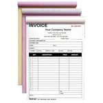 Custom Invoice Form with Your Company Name,Personalized Carbonless Form 3-Part /2-Part NCR Paper, Add Company Name, Address, Phone and Number Printed(A-3-Part,Without Logo)