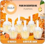 Plug in Air Freshener Refills for Home, Pumpkin Scent, Winter Fragrance, 6 Count, 3.96 Fl Oz, Compatible with Air Wick & Glade, Not Include Glade Plus – Ideal for Bedroom, Bathroom, Office