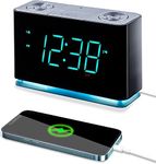 Emerson SmartSet Alarm Clock Radio with Bluetooth Speaker, Charging Station/Phone Chargers with USB port for iPhone/iPad/iPod/Android and Tablets, ER100301