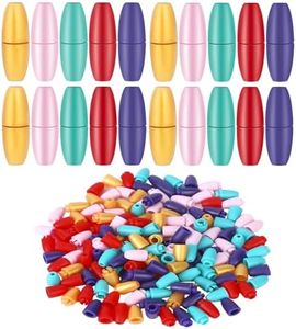 KALIONE 100 Pcs Breakaway Clasps Lanyard Clasp Bead Barrel Connectors Plastic Breakaway Safety Clasps Colorful Breakaway Barrel Clasps for Bracelet Necklace Making(Multicolor)