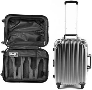 VinGardeValise® THE Original Wine Suitcase, Versatile 5 Bottle Wine & Spirits Travel Luggage, Performance Tested for Durability, Long Lasting Use, Made by Wine Lovers for Wine Lovers - Silver