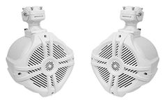Pair Rockville RWB70W White 6.5" 250w Marine Wakeboard 360° Swivel Tower Speakers