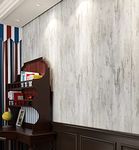 FunStick 36" x 200" Thick Textured White Concrete Wallpaper Peel and Stick Matte Industrial Cement Concrete Contact Paper for Countertops Cabinet Waterproof Adhesive Vinyl Wall Paper for Bathroom Wall