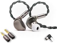 BQEYZ Winter2 In-Ear Monitor Wired Earphone DD+BC HiFi Gaming Earphone Detachable Cable Wired Headphone for Audio Fan (Brown, 3.5mm+4.4mm+Type-C)