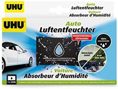 UHU 53495 Car Dehumidifier, Reusable, Against Moisture Problems, 300 g, Black