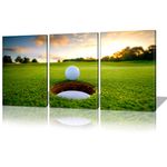 Golf Wall Art Decor for Living Room Golf Ball on A Golf Course Painting Canvas Poster Prints Framed Decor for Office Ready to Hang