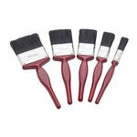 Fit For The Job 5 pc Mixed Sizes Paint Brush Set for a Smooth Finish with Emulsion, Gloss, Satin on Walls, Ceilings, Woodwork, Metal - 0.5, 1, 1.5, 2 & 2.5 inch Paint Brushes for Wood, Plasterboard