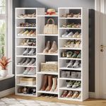 Tribesigns 14-Tier Shoe Rack, White