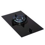 SIA GHG101BL 30cm Black Single Burner Gas on Glass Domino Hob With LPG Kit & FFD