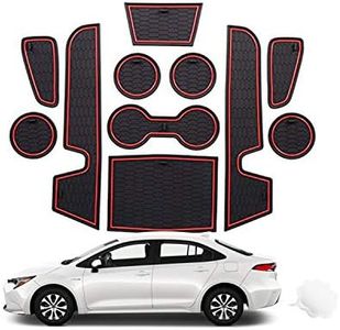 CDEFG Compatible con Toyota Corolla E210 2019-2021 2022 2023 Alfombrillas de Goma Antideslizantes para Reposabrazos Consola Central Portavasos Coche Accesorios (Rojo)
