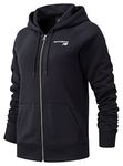 New Balance Classic Core Fleece Fashion Full Zip Jacket, Women, Black, M