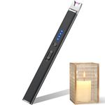 Candle Lighter, Electric BBQ Lighter Long Reach, Windproof & Flameless, USB C Rechargeable Arc Plasma Lighters for Candles, Bbq Grill, Camping