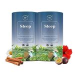 Wellbeing Nutrition Sleep Tea | Caffeine Free Tea Bags for Insomnia & Stress Relief, Relaxation and Improved Sleep Quality | 5mg Melatonin, Chamomile, Valerian Root, Lavender (40 Pyramid Tea Bags)