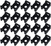 200 Pcs Nylon Cable Tie Mount Base Screw Mount Cable Tie Base Cradle Saddle Type Wire Holder for Wire and Cable Tidy