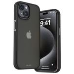 eller santé® Elemento Series Back Cover Case for iPhone 15 Plus Metal Frame Camera Bump Shockproof Scratch Resistant Slim Thin Military-Grade Protection- Black