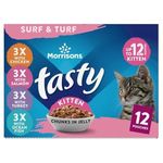 Morrisons Kitten Tasty Chunks In Jelly 12 x 100g