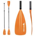 Abahub 1 x 4 Section Carbon SUP Paddle/Kayak Oar, Adjustable Stand up Paddleboard Paddles, Lightweight Carbon Shaft Black/Blue/Green/Gray/Orange/Red Plastic Blade