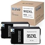 TEINO Remanufactured Ink Cartridges Replacement for HP 952 952XL 952 XL use with HP OfficeJet Pro 8710 8720 7740 8702 8715 8740 8730 7720 8200 8210 8216 8725 8700 8716 8728 8718 8714 (Black, 2-Pack)