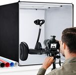 Photo Studio Box, 32x32x32 Inches Portable Foldable Photography Light Box Shooting Tent with Dimmable High CRI95+ LED Lights and 4 Backdrops for Product Photography