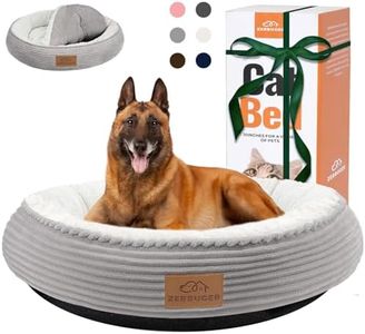 Zerbuger 30in Dog Bed Sofa for Small/Medium/Large Dogs, Machine Washable Supportive Foam Pet Couch with Washable Removable Mat and Non-Slip Bottom, Pet Cuddler for Indoor/Outdoor/Car/Cage, Light Grey