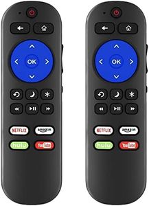 (Pack of 2) Replacement Remote for Roku TV Remote, Universal for Hisense/Onn/TCL/Element/Sharp/Hitachi/LG/Sanyo/JVC/Magnavox/RCA/Philips/Westinghouse Roku Built-in Smart TV, Not for Roku Stick