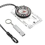 INMAKER Compass, Compass Hiking, Compass for Kids with Survival Whistle, Luminous Compass for gift, Compass for Hiking and Outdoor Survival, Camping and Navigation