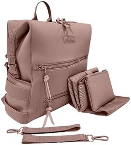Neoprene Bag Backpack | Lightweight Multipurpose Diaper Backpack for both Mom and Dad (Mauve) | Water-resistant Travel Baby Bag