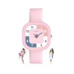 SPIKY Pink Rectangle Analouge Wrist Watch for Kids Girls & Boys | Simple School Watch | Unbreakable Silicone Strap | Best Birthday Gift | Return Gift |Best Diwali Gift for Kids| Perfect for 3-12 Years