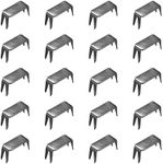 uxcell 20 Pcs Zipper Stoppers, #8 Top & Bottom Stops for Bags Coats Jackets Zippers Rescue Repair, Metallic Black