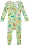 Posh Peanut Convertible Baby Sleepers - Footless Baby Pajamas with 2 Way Zipper for Easy Diaper Changes (18-24 Months) Safari Animals