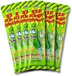 Sour Power Premium Pickle Candy Straws – The Original Sour Candy Since 1985 – 1.75 oz (Pack of 6) – Vegan, Non-GMO, Gelatin Free – Soft, Chewy, Sweet & Tart Retro Treats