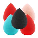 SUAKE Professional Beauty Blender Sponges for Face Makeup | Beauty Blender Face Sponge Puff for all Skin Types - Soft, Latex-Free, Reusable (Single Colour Pack of 5)