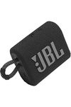 JBL Go 3, Wireless Ultra Portable Bluetooth Speaker, Pro Sound, Vibrant Colors with Rugged Fabric Design, Waterproof, Type C (Without Mic, Black)