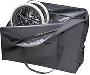 Rollators Storage Bag for Folding Wheelchair & Transport Chair - 600D Heavy Duty Walker Handbag Accessories for Disabled & Handicap, 45"L x 16"W x 31"H