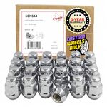 Wheel Accessories Parts 24 Pcs M12 x 1.25 12 x 1.25 Thread Bulge Acorn 35mm 1.38" Long Lug Nuts Chrome 13/16" 21mm Hex Fits Nissan Titan (Non XD) with Aftermarket Wheels