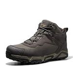 NORTIV 8 Men's Waterproof Hiking Boots Lightweight Mid Ankle Trekking Outdoor Tactical Combat Boots Brown Size 12 US/11 UK JS19001M