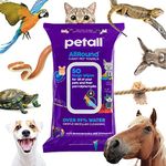 petall Pet Cleaning Wet Wipes 50 Extra Large Thick Wipes - Hypoallergenic Pet Wipes - Biodegradable Pet Wipes - Dog Wipes - Puppy Wipes - Cat Wipes - Wipes For All Pets - Fragrance Free - With Aloe