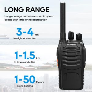 Long Range Walkie Talkies – Black Two-Way Radios