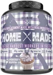 Axe & Sledge Supplements Home Made Whole-Foods-Based Meal Replacement Powder with Digestive Enzymes, Protein, Carbohydrates, and Fats, 25 Servings, Blueberry Muffin