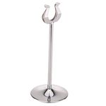 FINALITY Stainless Steel Trishul Shaped Table Number Place Card Holder Menu Stand for Wedding Restaurant (Pack Of 24)