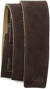 Perris Leathers | Soft Suede Guitar Strap - Extra Long Adjustable 44.5" to 67" Long, 2.5" Inch Wide, For Acoustic, Electric & Bass Guitars, Brown