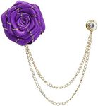 Purple Flower Brooch Pin for Men Fa