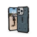 URBAN ARMOR GEAR UAG Case [Updated Version] Compatible with iPhone 15 Pro Case 6.1" Pathfinder Cloud Blue Built-in Magnet Compatible with MagSafe Charging Rugged Military Grade Protective Cover