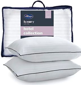Silentnight Almohada de colección de Hotel, Microfibra, White, 2 Unidad (Paquete de 1), 2