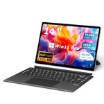 KUMNOSAL 2 in 1 Laptop, IPS Touchscreen 14" Laptop, N100 PC Laptop Laptop Computers 16GB LPDDR5 ROM 512GB M.2 SSD RAM, Win11 Pro Notebook PC, BT5.2, WiFi6, Type C, Tablet PC(with BT Keyboard)