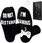 Do Not Disturb I'm Gaming Socks, Novelty Funny Socks Gifts Birthday Gifts for Teenager, Men, Women, Husband, Grandpa, Husband